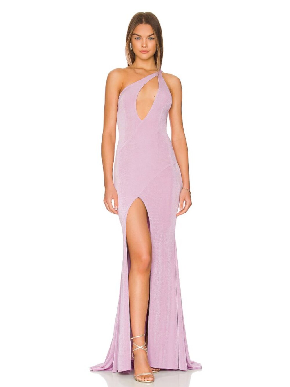 NEW Katie May Isabella Gown in Lilac Light Purple Formal One Shoulder Maxi Dress